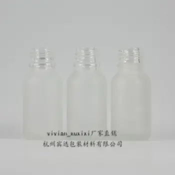 

15ml clear frosted Glass Essential Oil Bottle Without any cap,could match with sprayer/pump/dropper cap,glass container,18mm