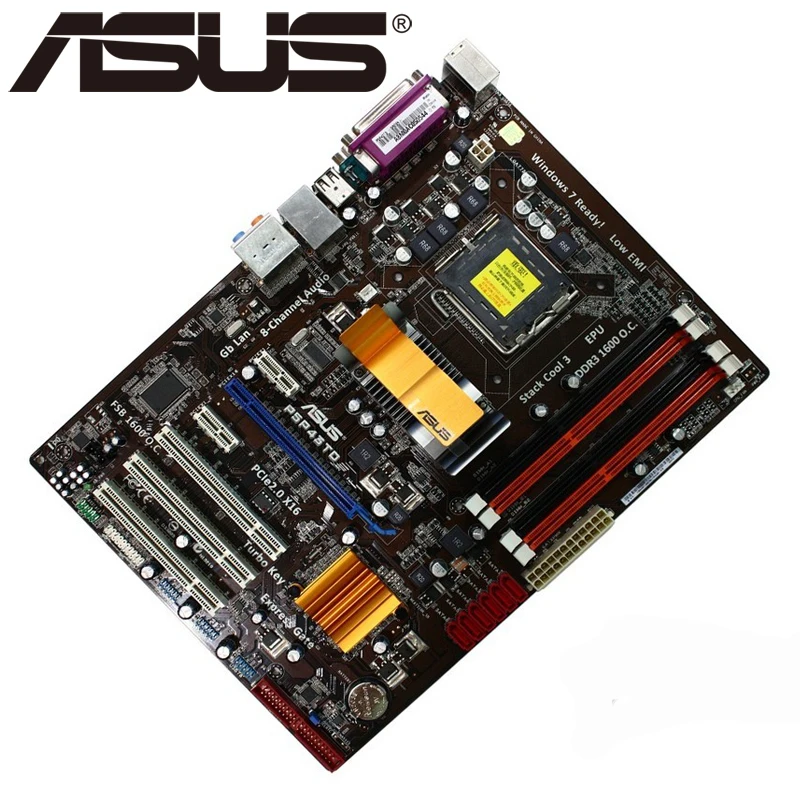 Настольная Материнская плата Asus P5P43TD P43 сокет LGA 775 Q8200 Q8300 DDR3 16 ГБ ATX UEFI BIOS