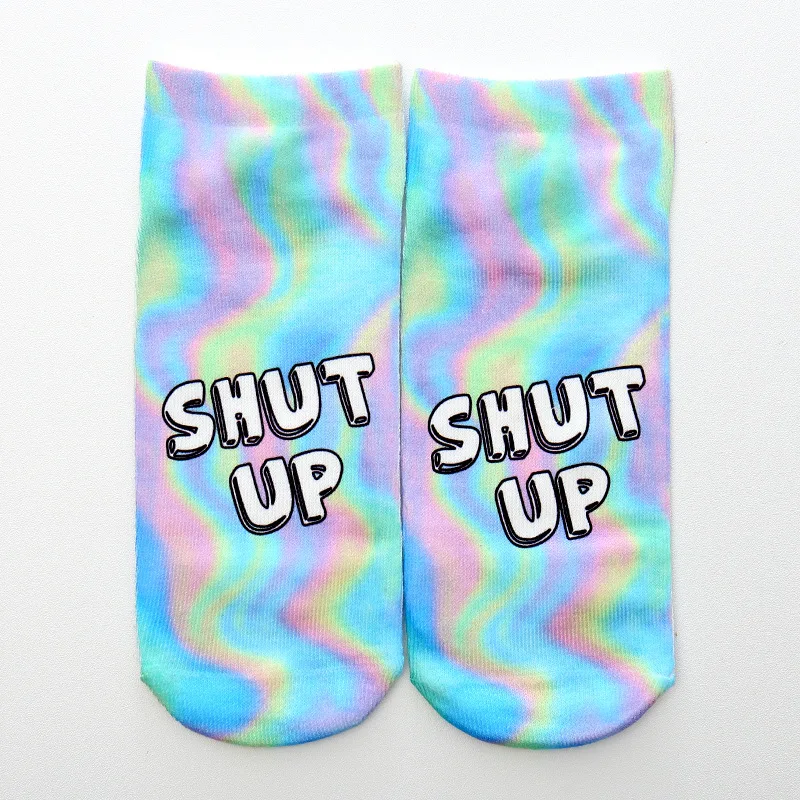 

3D Printed Women Socks Extraterrestrial Saucerman Animal Emoji Funny Socks Socks Novelty Casual Socks Meias Female Low Cut Ankle