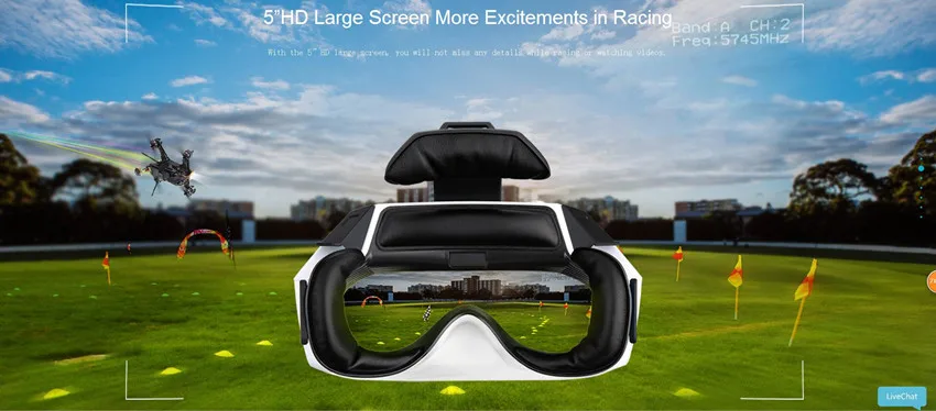 Transmissão de Imagens de Vídeo Óculos com Antena Frete Grátis Original Walkera 40 Canais Goggle4 Goggle 4 Fpv Óculos 5.8g 4 fpv glasses