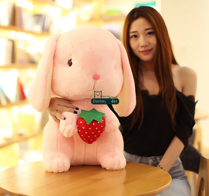 Dorimytrader Lovely 70cm Giant Soft Cartoon Bunny Stuffed Toy Pop Plush Anime Rabbit Doll Pillow Girl Gift 28inches DY61602 (14)