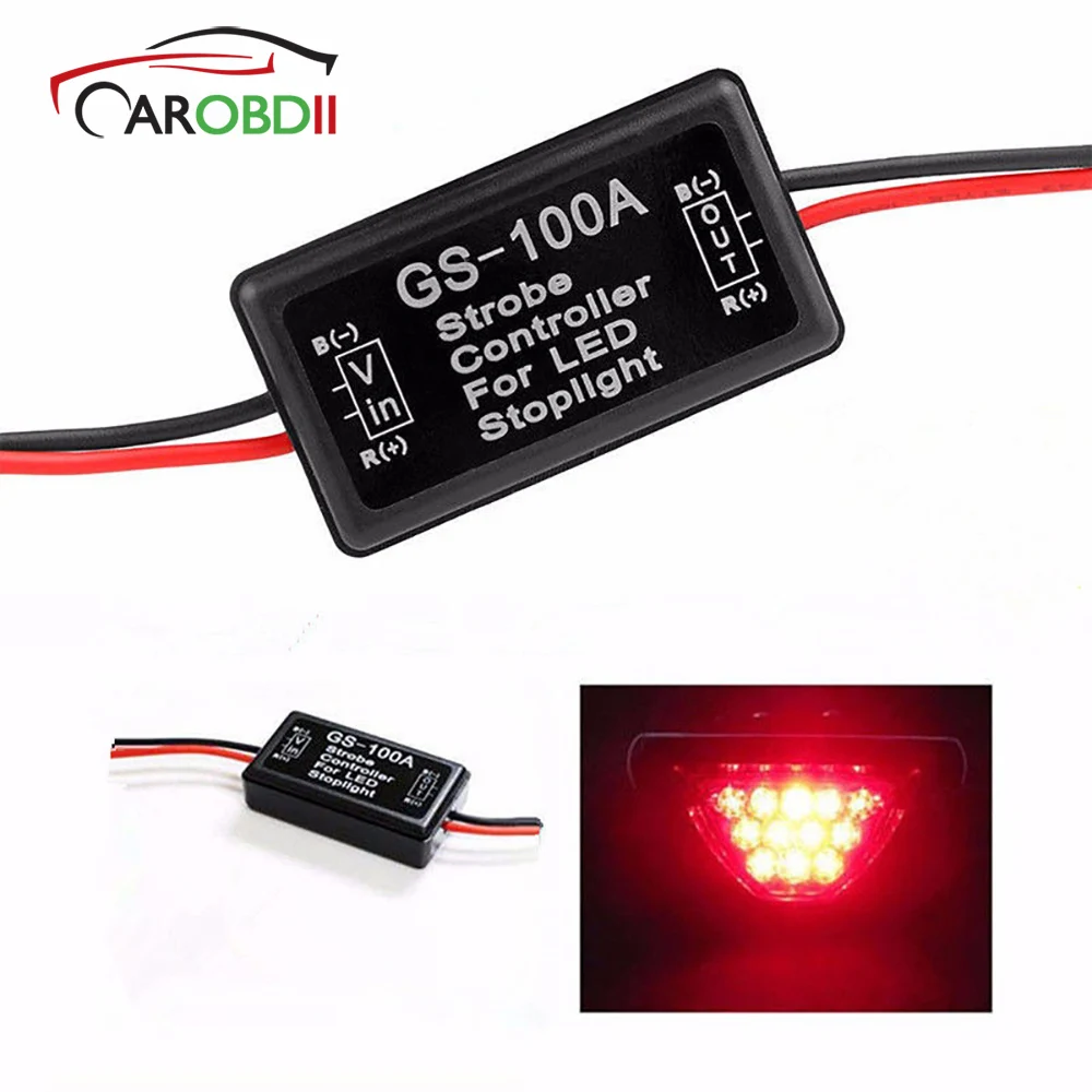 

2019 NEW Auto Car 12V GS-100A LED Brake Stop Light Strobe Flash Flashing Controller Box