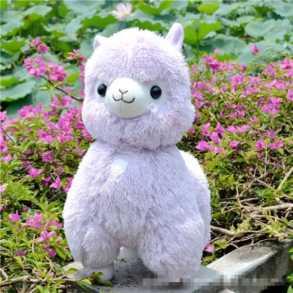 35 см/45 см японский Alpacasso Мягкие плюшевые игрушки кукла гигантские мягкие животные лама игрушки Kawaii Альпака плюшевые куклы дети подарок на день рождения - Цвет: purple