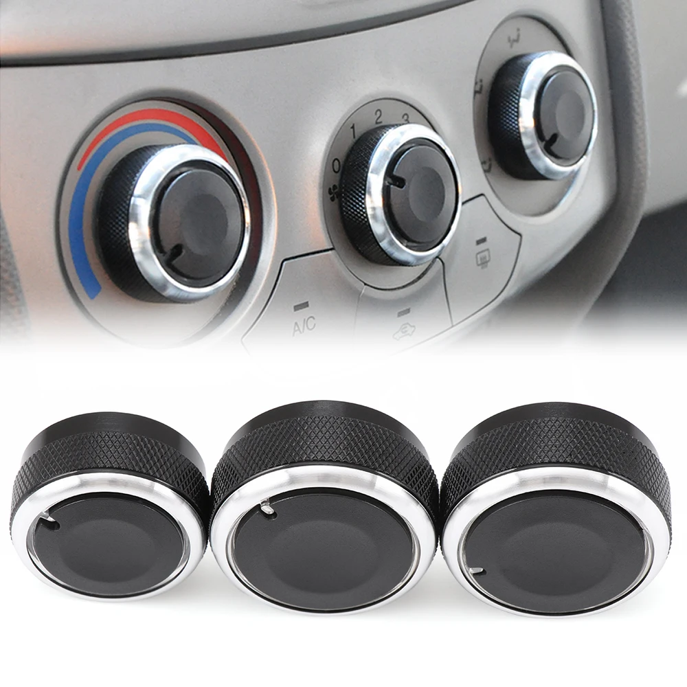 

3pcs/set Car aluminum alloy For Chevrolet Aveo Lova Sonic Spark After T50 AC air condition knob Sticker accessories, Car Styling