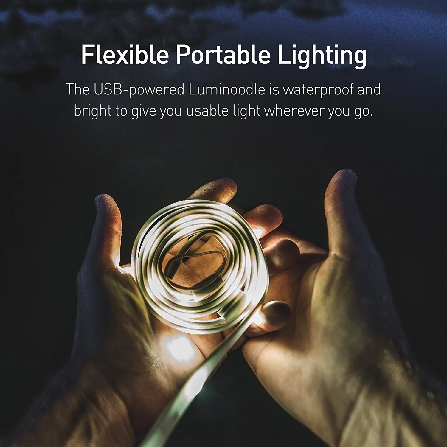 Светодио дный LED Light Rope-светодио дный USB Powered Outdoor LED String + кемпинговый фонарь-непромокаемые огни для палаток, походов, безопасности