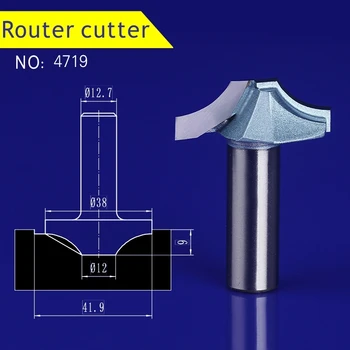 

1pcs 12.7*38mm Chest/Door wood engraving machine tool slotting Lace milling cutter woodworking Hollow out cutter 4719