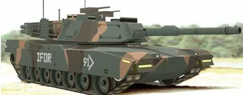 

M1A1 Abrams Tank Woodland Camouflage Paper Version of The 3 D Model of DIY