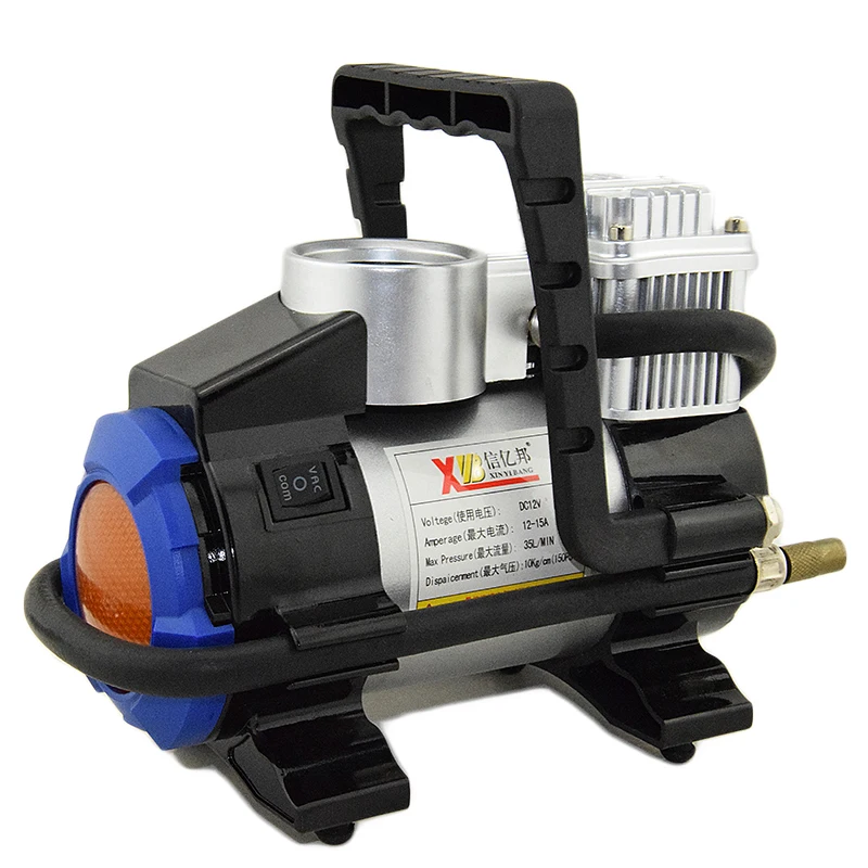 XINYIBANG Portable LED Light 12V Metal Car Electric Air Compressor Tire
