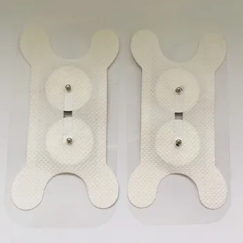

100pcs white Throat electrode TENS unit electrode pads with 2.2mm snap for swallow throat physiotherapy