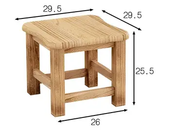 

29.5*29.5*25.5cm Solid Wood Stool Children Shoes Stool Sofa Foot Stool