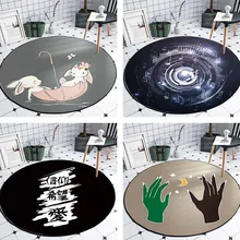 Прекрасные животные из мультфильмов круглый коврик детский альпинистский нескользящий мат спальня декоративные ковры для гостиной коврики детская комната игровой коврик