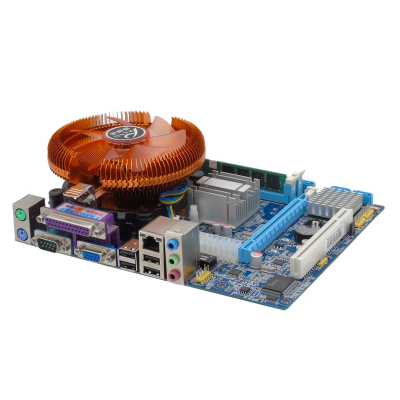 Brand new desktop motherboard with Intel CPU 4G RAM mainboard for desktop ATX LGA 771 gift system installation USB flash drive high end intel x79 lga 2011 motherboard micro atx lga2011 desktop mainboard usb3 0 ddr3 1333 1600 quad channel max 32g