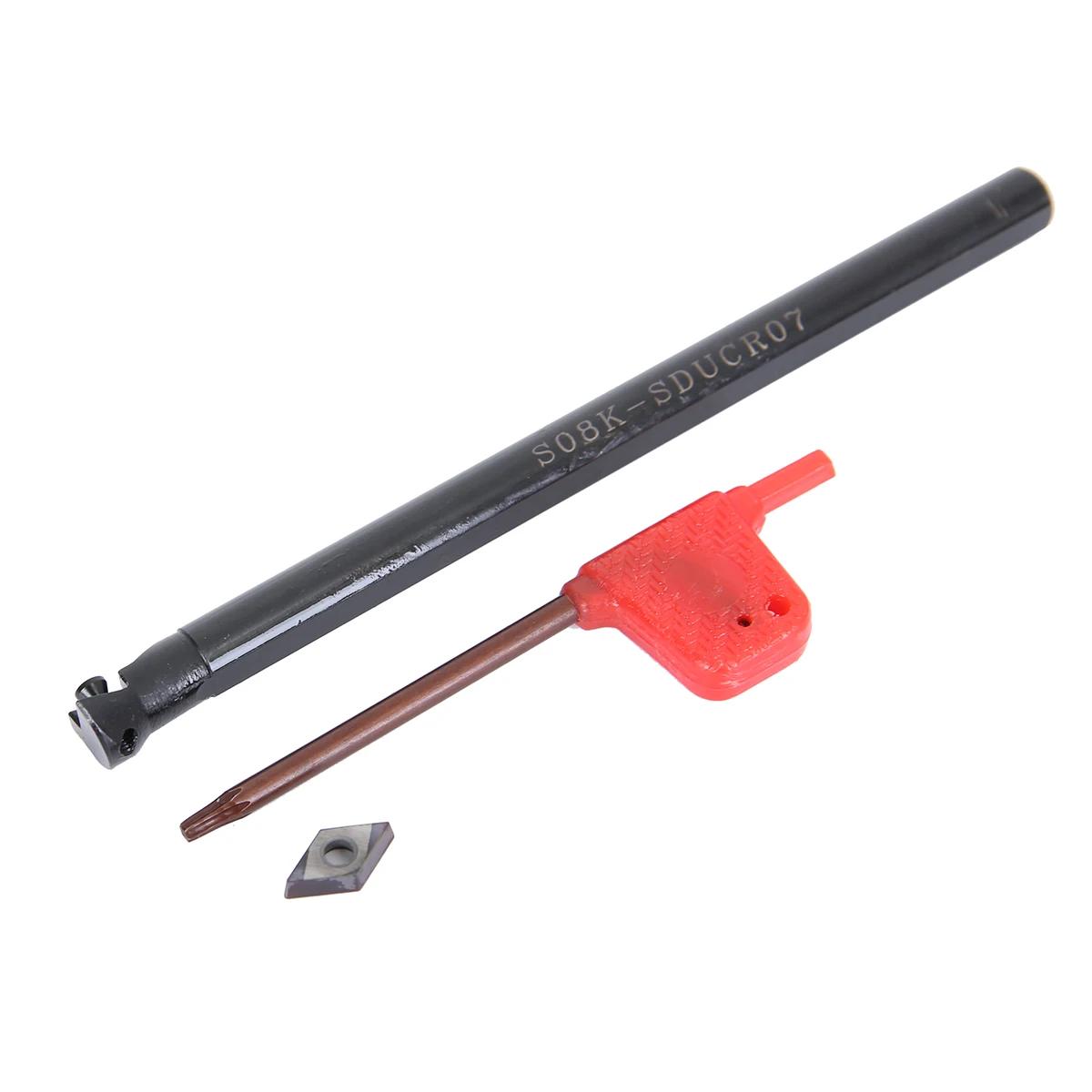 

1Set S08K-SDUCR07 95 Degree Boring Bar 125mm Lathe Turning Tool Holder + DCMT0702 Carbide Insert + Wrench