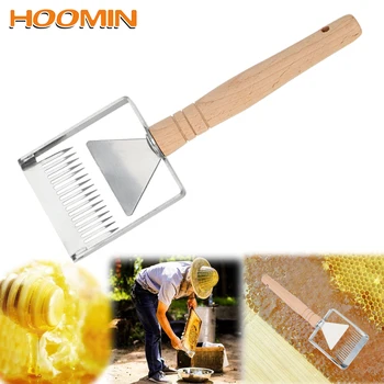 

HOOMIN 1 Pcs Honey Scraper Shovel Bee Farm Equipment Apiculture Uncapping Fork Iron Honeycomb Wooden Handle Beekeeping Tools