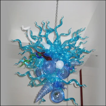 Price Small Cheap LED Pendant Light Chihuly Style Handmade Blown Glass Chandeliers