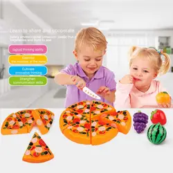 Рождественский милый дизайн Детская пицца для резки игрушки Ранние развивающие кухонные приготовления фаст-фуд вечерние игрушка