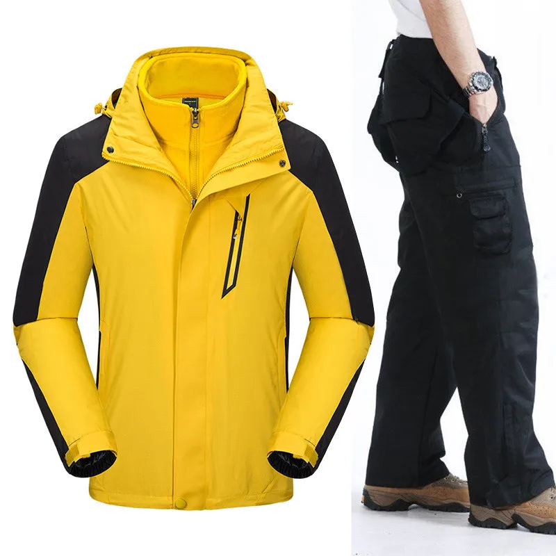 المهنية بدلة تزلج الرجال يندبروف سترة مضادة للماء + السراويل الشتاء الدافئة في الهواء الطلق الرياضة الثلوج التزلج على الجليد الملابس المهنية بدلة تزلج الرجال يندبروف سترة مضادة للماء + السراويل الشتاء الدافئة في الهواء الطلق الرياضة الثلوج التزلج على الجليد الملابس
