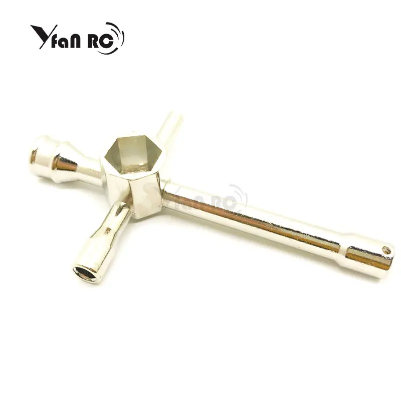 

Large Cross Wrench Hex Socket for 1/10 HSP Model Car Aluminum Alloy Large Cross Hex NUT key Socket 5.5mm 7mm 8mm 10mm 17mm F167