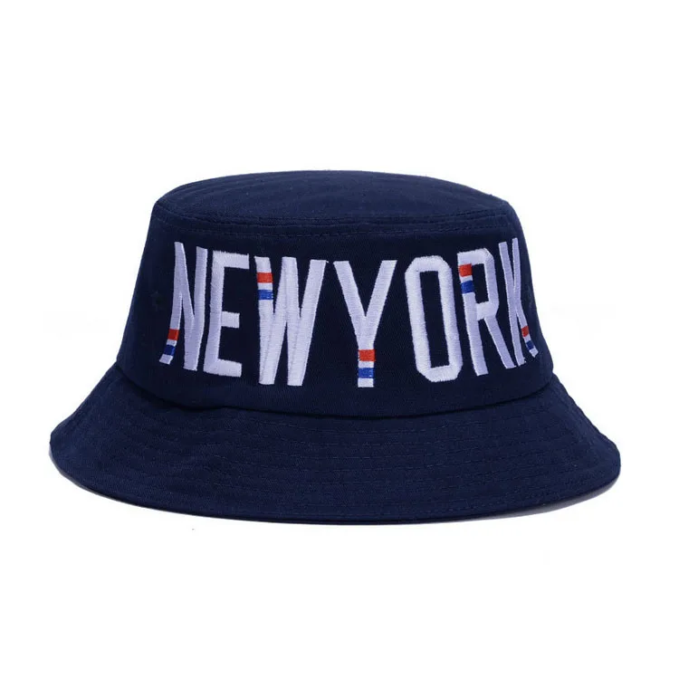 Adofeeno ананас Панамы с принтами для женщин девочек и мужчин новые модные милые летние повседневные хлопковые шапки - Цвет: NewYork blue