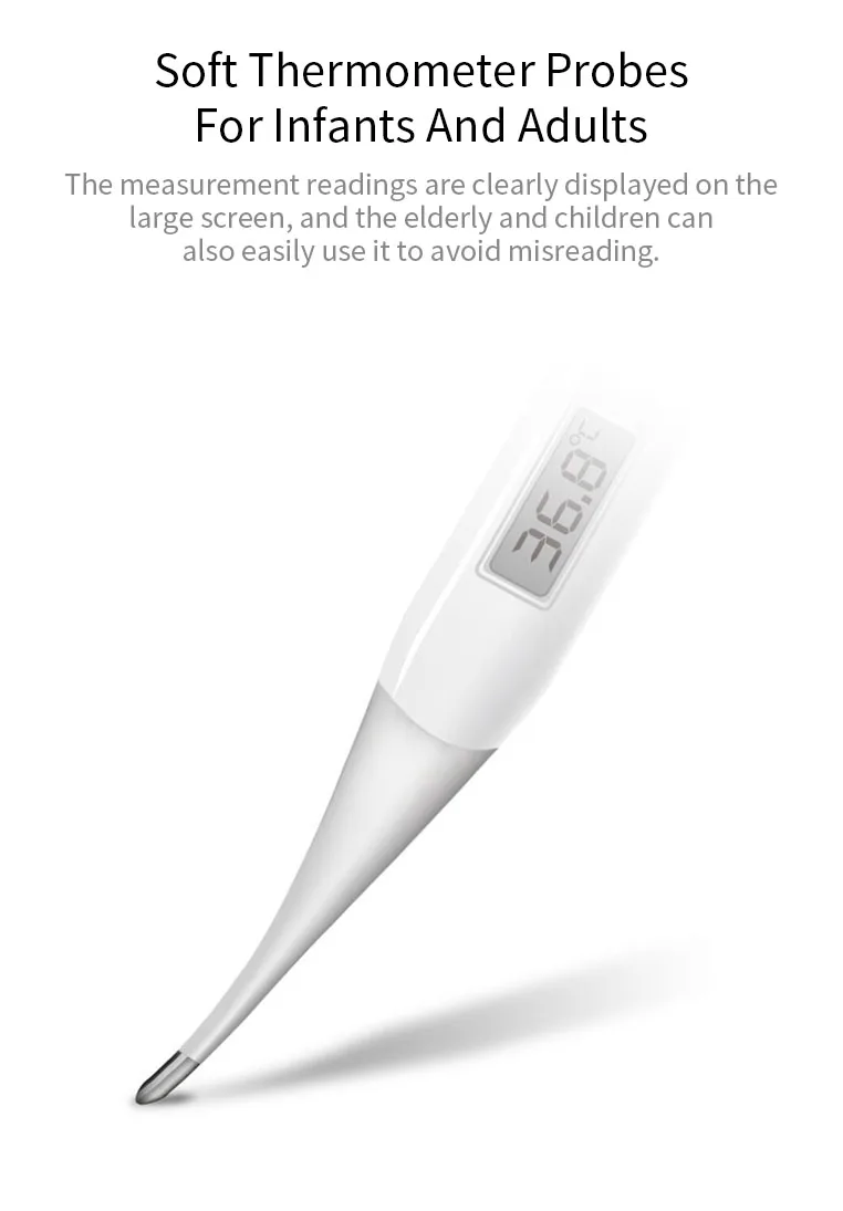 Xiaomi iHealth Medical Baby High Sensitivity LED Electric Thermometer MouthUnderarm Soft Head Thermometer For Adult Baby Care (15)