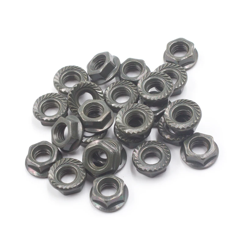 

KE LI MI M6 Non-spinning washer M6 Metric Thread Hex Flange Nuts Screw Fastener 6mm Metal Screw Retainer Turn buckle