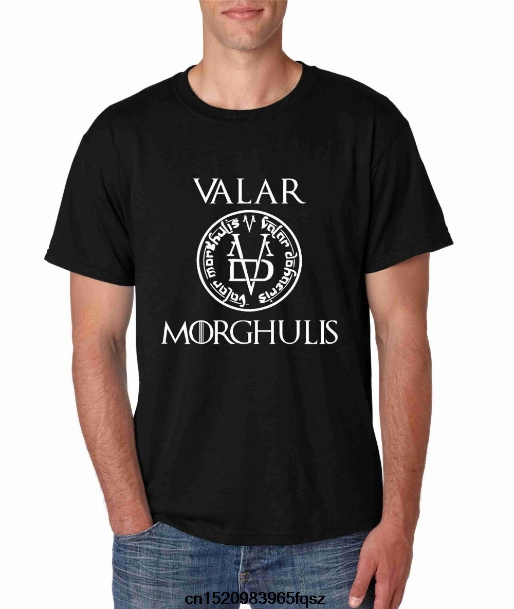 Возьмите Новые поступления Для мужчин's футболка Valar Morghulis Игра престолов Летний