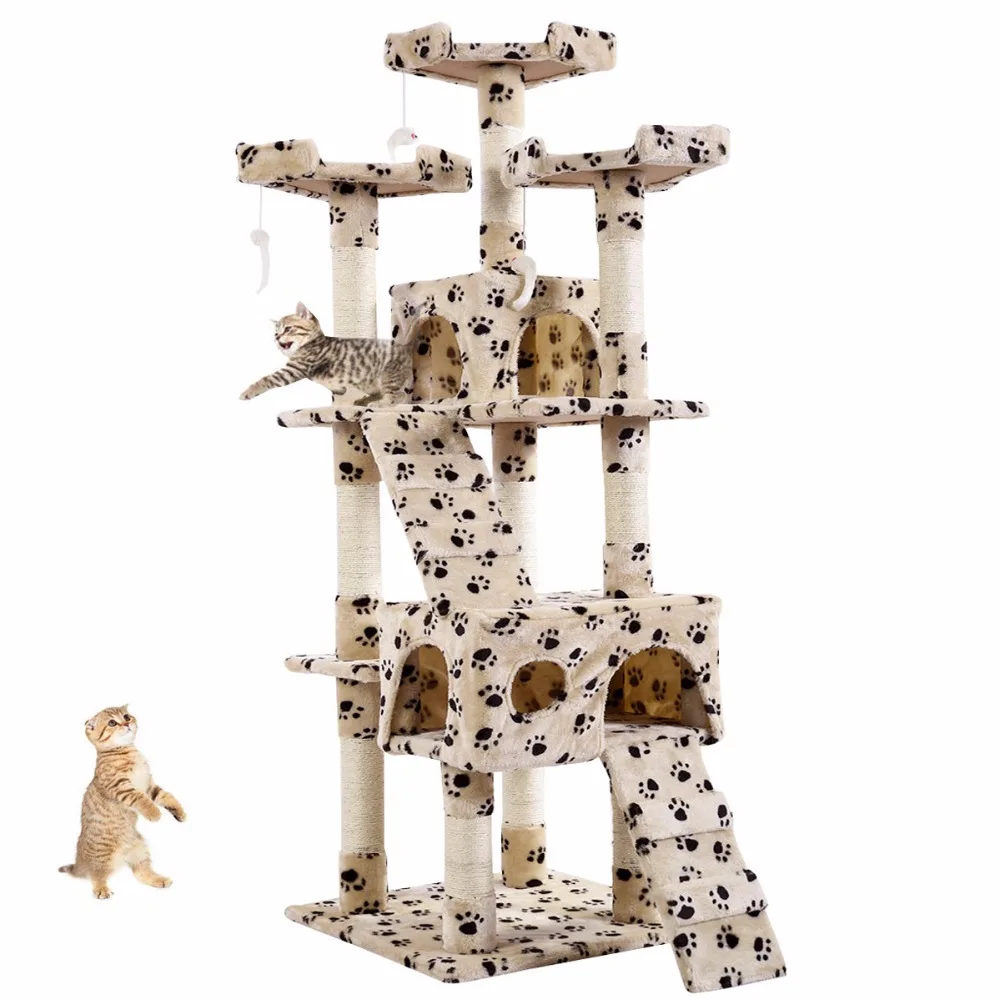 170CM-CAT-TREE-KITTY-SCRATCHING-POST-PET-FURNITURE-KITTEN-PLAY-GAME-REST-PS5793YEDOG