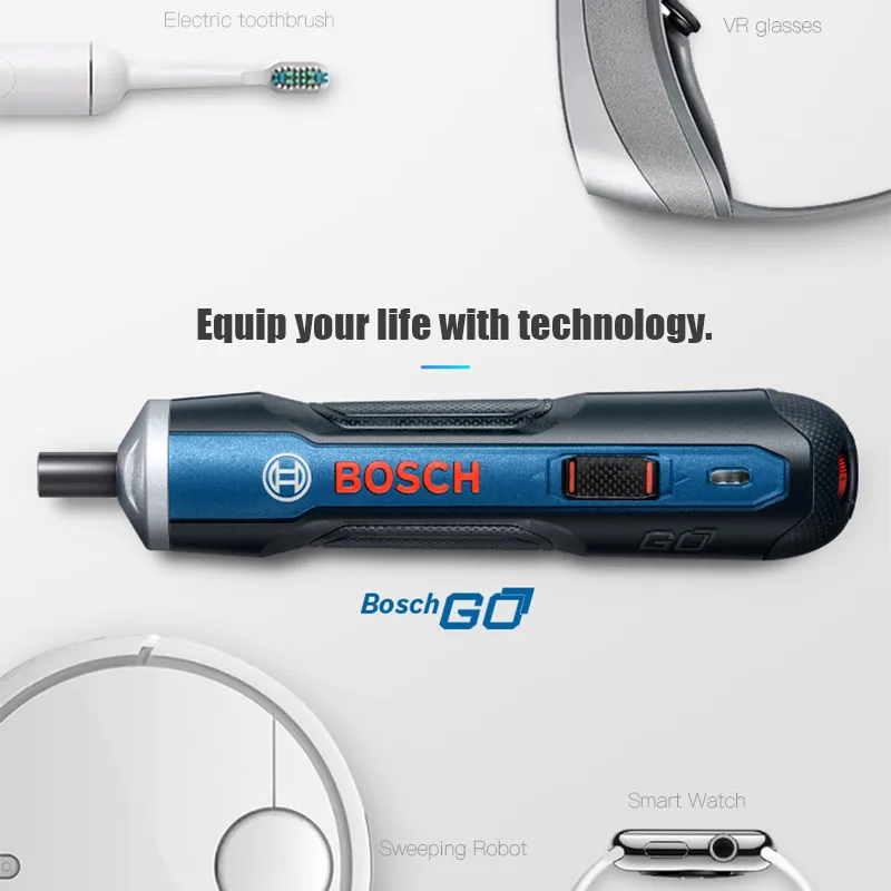 Bosch Go Rechargeable 3.6V Smart Cordless Screwdriver Mini Power Tool 6 Modes Adjustable Torques Screwdriver Tool Kits