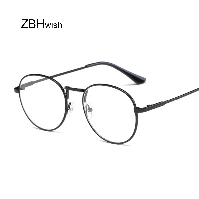 

New Designer Women Glasses Optical Frames Metal Round Glasses Frame Clear Lens Eyeware Black Silver Gold Eye Sun Glass