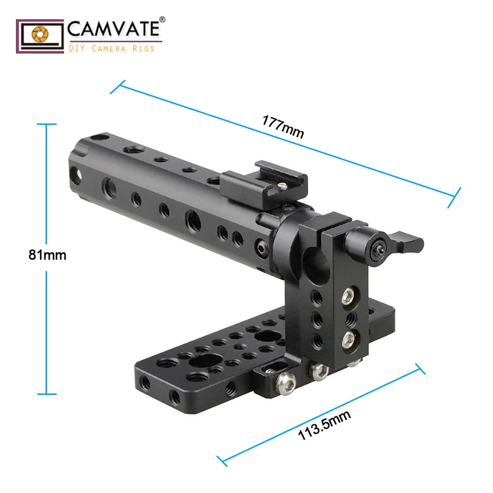CAMVATE верхняя пластина рукоятки с 1/4 &quot 20 резьбой и креплением для вспышки
