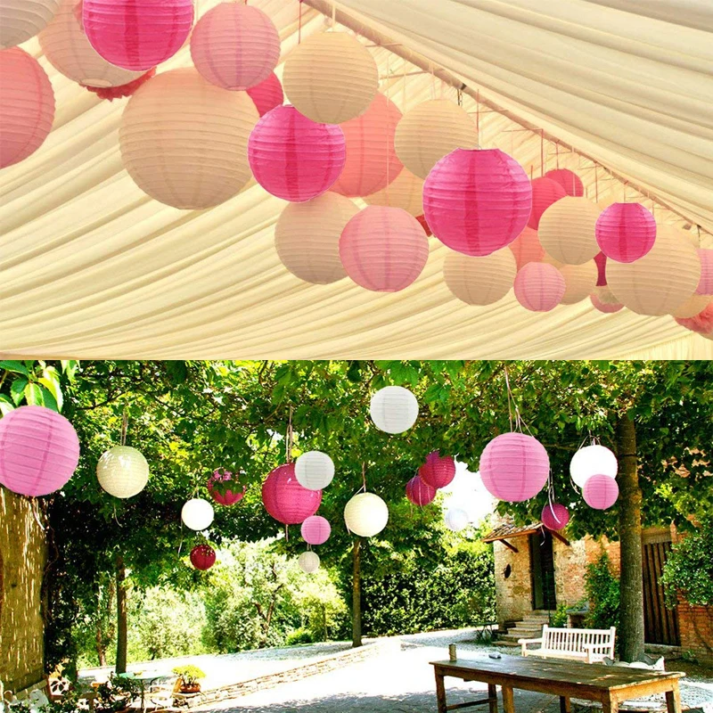 pink paper larterns
