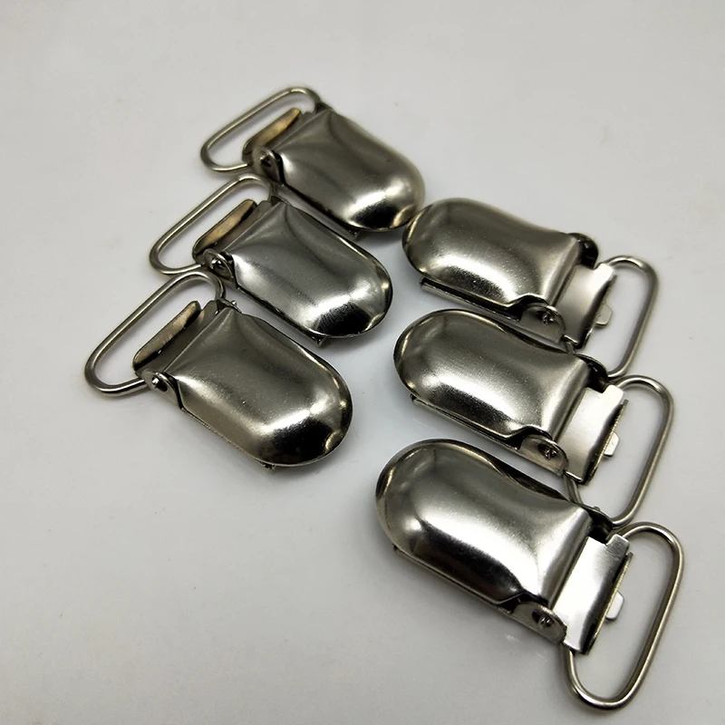 

100 pcs/lot 20mm Metal Antique Bronze/Silver Tone Hook baby Dummy Pacifier Holder Clips Suspender Clip Soother clips for ribbon