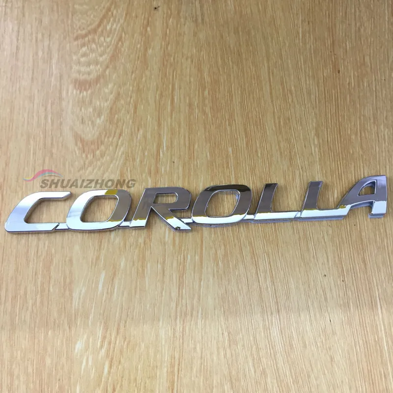 

10pcs/lot new abs Car styling after the car sticker logo Corolla Posterior box letters micro chapter 2006-2016