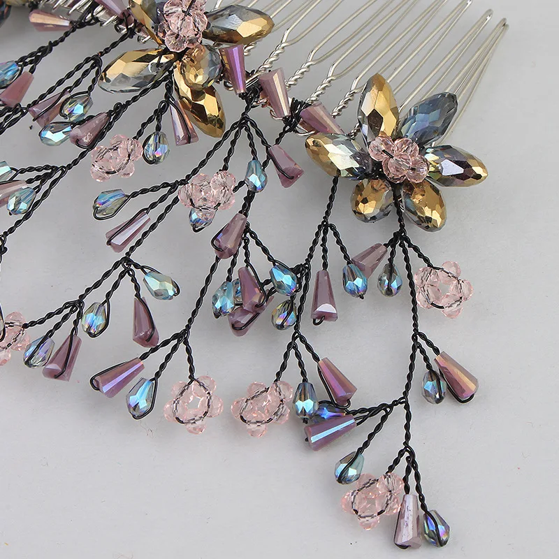 Colorful Crystal Hair Comb (6)