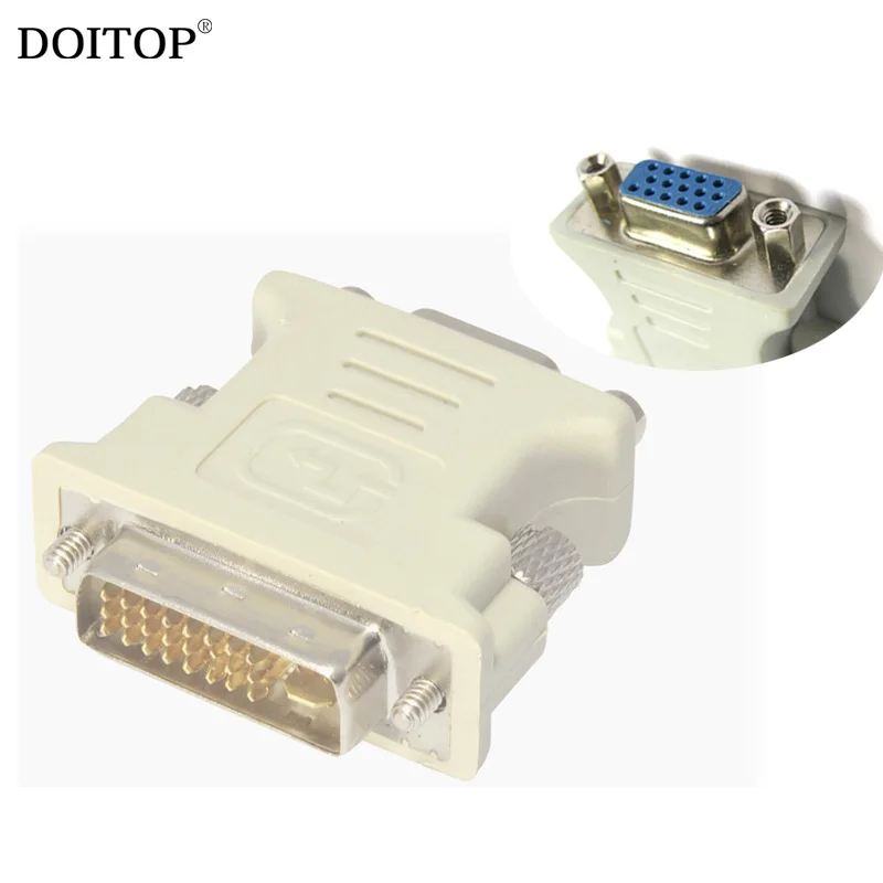 

DOITOP 24+1 DVI to VGA Connector Adaptor For Monitor PC Host 24+1 DVI to VGA Adapter Dedicated Head Converter High Quality A3