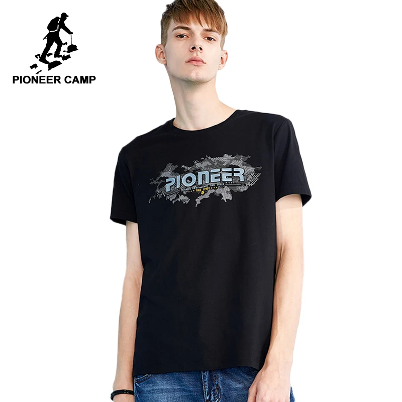 

Pioneer camp new short sleeve t shirt mens brand clothing fashion casual pure cotton t-shirt breathable tshirts men ADT801215