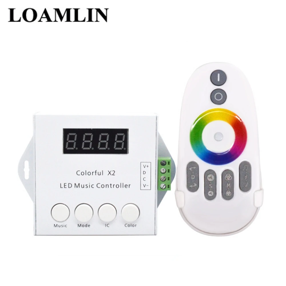 Цветной СВЕТОДИОДНЫЙ музыкальный контроллер X2 Φ RF Touch Remote WS2812B WS2811/WS2813/USC1903