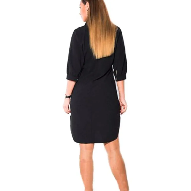Fashion-Women-s-Clothing-Plus-Size-Casual-Dresses-Sexy-Irregular-Lrregular-Solid-color-Buttons-lapel-Shirt (3)