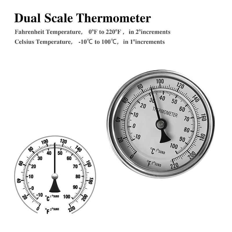 Billige Nahtlosen Bi metall Thermometer Kit, 3 \