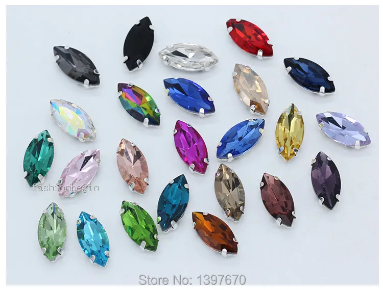 Всех размеров Наветт 24-цветное стекло камень с плоской задней частью, пришить с украшением в виде кристаллов Стразы драгоценные камни бисер с серебряной нитью, бледно-коготь кнопки для одежды аксессуары