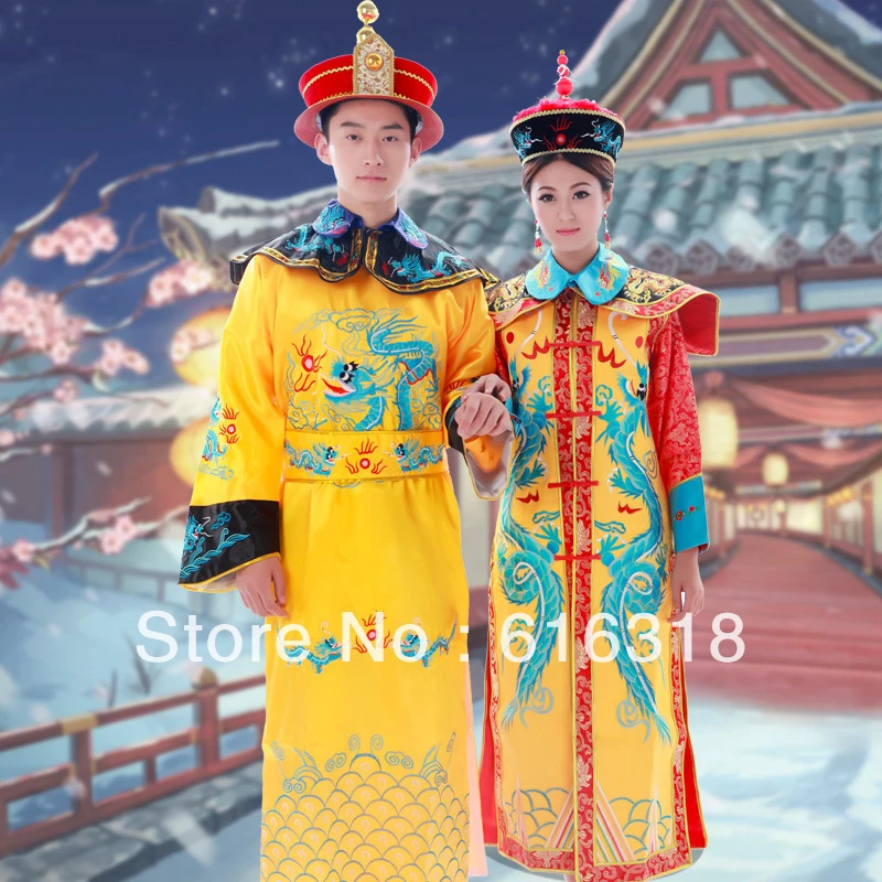 古代中国国家トレンド清朝皇帝と皇后龍皇帝ローブ衣装服セット 王と女王 Qing Dynasty Chinese Ancientchinese Emperor Aliexpress