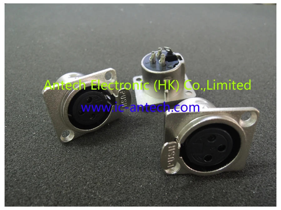 NC3FD L 1 NC3FDL1 XLR 3 pole female receptacle, solder cups, Nickel