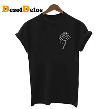 Rose flower pocket Print Women tshirt Cotton Casual Funny t shirt For Lady Top Tee Hipster Tumblr Drop Ship 2019 New Fashion Rose flower pocket Print Women tshirt Cotton Casual Funny t shirt For Lady Top Tee Hipster Tumblr Drop Ship 2019 New Fashion