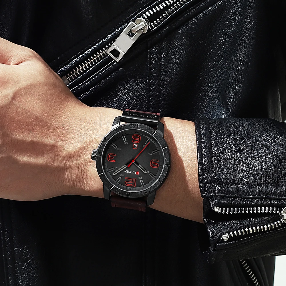 Fashion Mens Watches Curren Brand Luxury Leather Quartz Men Watch Casual Sport Clock Male Men Military Watches Relogio Masculino