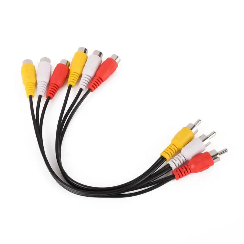 

3 to 6 RCA Female AV Cable Plug Splitter Audio Video AV Adapter Cables for TV DVD