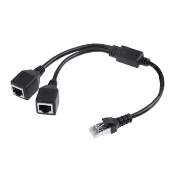 

1 to 2 Socket LAN Ethernet Network RJ45 Plug Splitter Extender Adapter Connector Cable Extension Cables for Switch ADSL Router