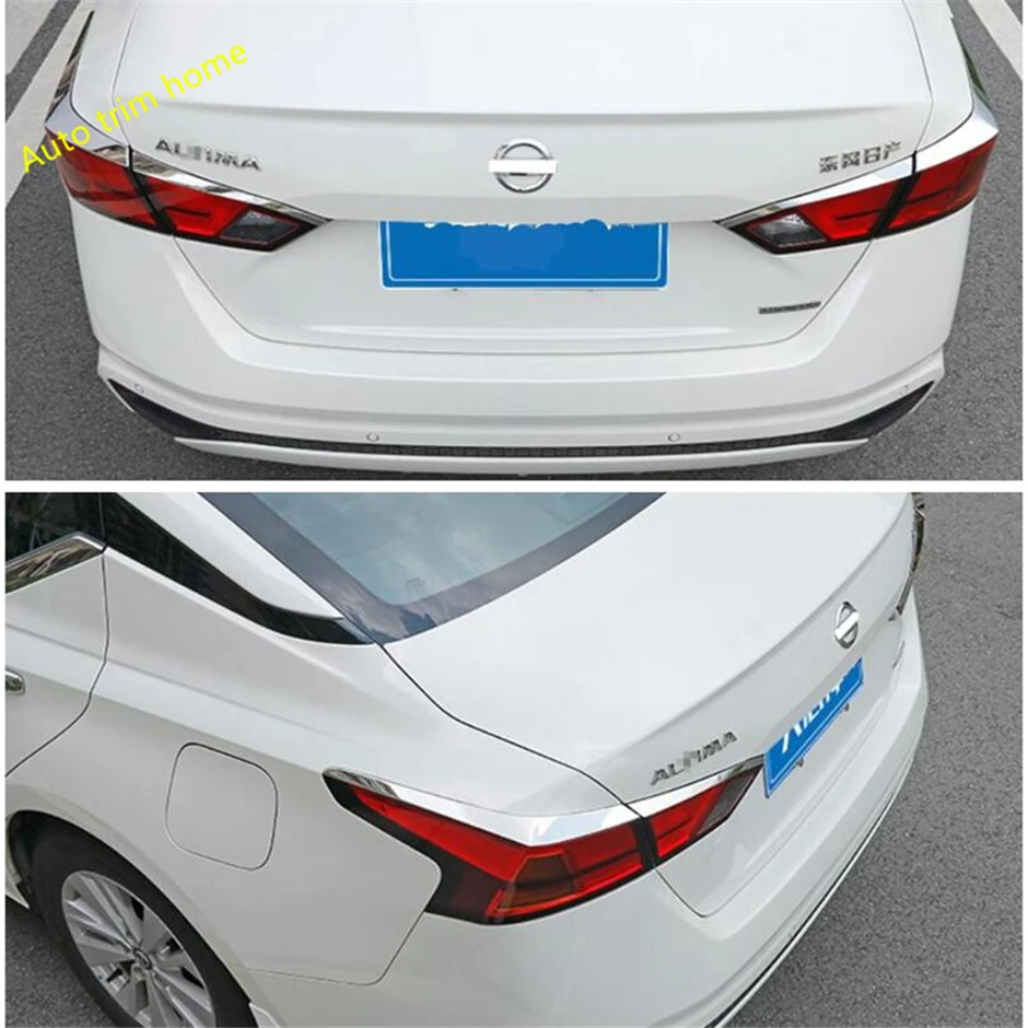 Carbon Fiber Rear Tail Light Eyebrow Cover Trim Fit For Nissan Teana Altima 2019