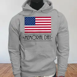 Забавная одежда Повседневная День памяти Патриот американский флаг гордость Ветеран мужская серая толстовка
