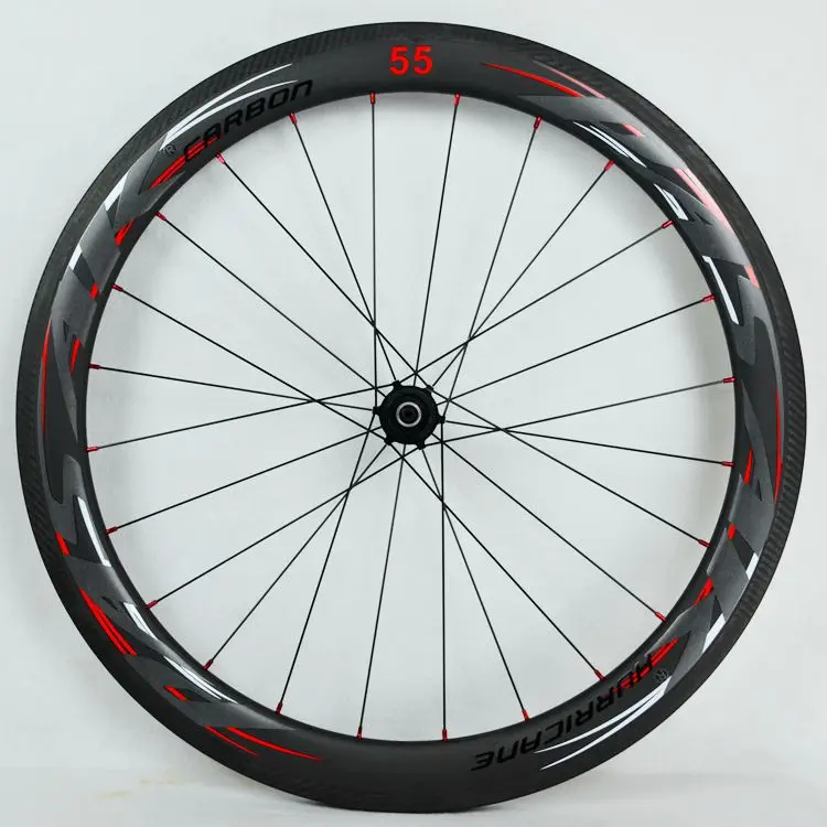 Discount 2018 PASAK Carbon fiber road bike bicycle full carbon wheels C/V brake 40/55 rim wheelset clincher wheel 13