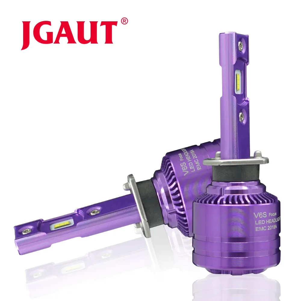 

2018 JGAUT V6S LED Car Headlight CSP H1 Turbo 8000lm Auto Bulb Automobile Headlamp Hi-Lo Beam 100% Canbus Headlamp